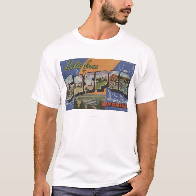Casper, Wyoming - große Buchstabe-Szenen T-Shirt (Vorderseite)
