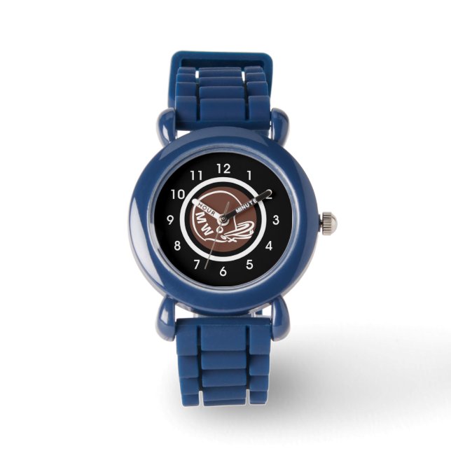 Casque de football Monogramme pour enfant Montre n (Recto)