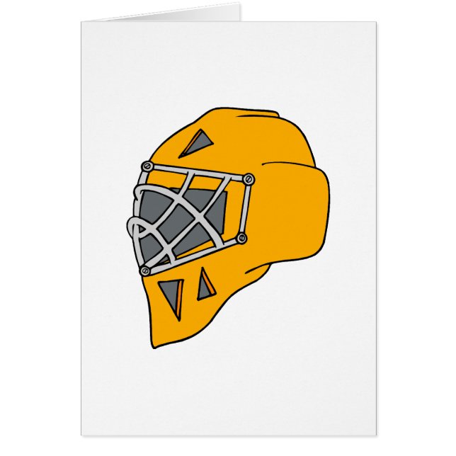 Casque orange de gardien de but (Devant)