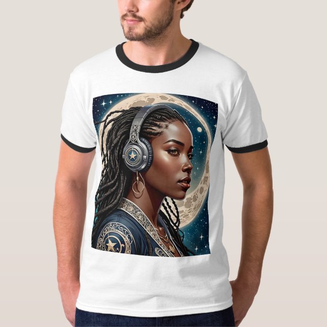Casque Reine Céleste Tshirt Vibe Cosmique (Devant)
