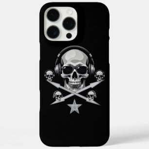 Casques DJ Dark Skull iPhone 16 Pro Max Coque