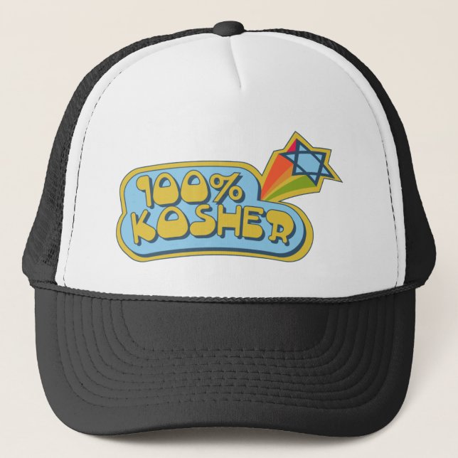 Casquette 100% cacher - humour hébreu juif (Devant)