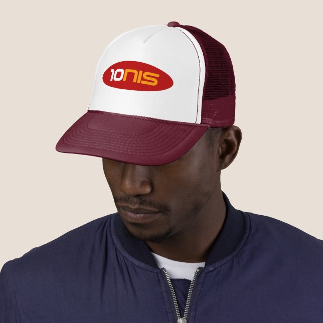 Casquette 10NIS Red Tennis Logo sportif Trucker Chapeau (En situation)