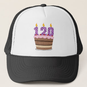 Casquette 120 ans sur le gâteau d'anniversaire