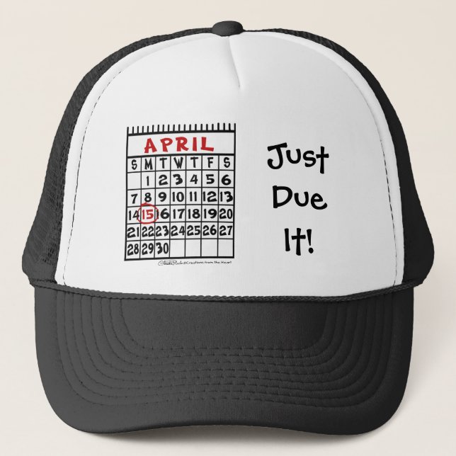 Casquette 15 avril - Humour fiscal (Devant)