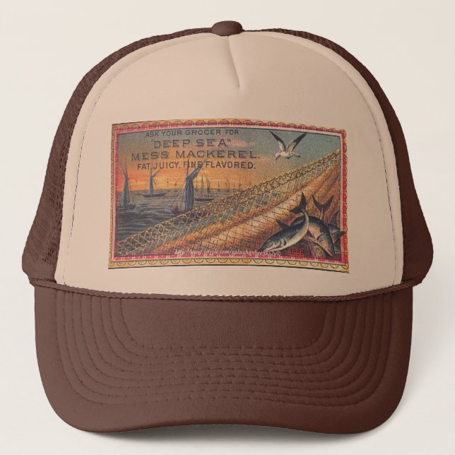 Casquette "1888 Vintage Mackerel Ad" (Devant)