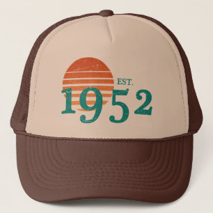 Casquette 1952 70e anniversaire coucher de soleil Vintage