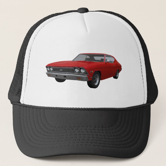 Casquette 1968 Chevelle SS : Finition rouge (Devant)