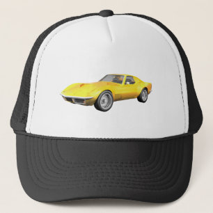 Casquette 1970 Corvette Sports Car : Finition Jaune
