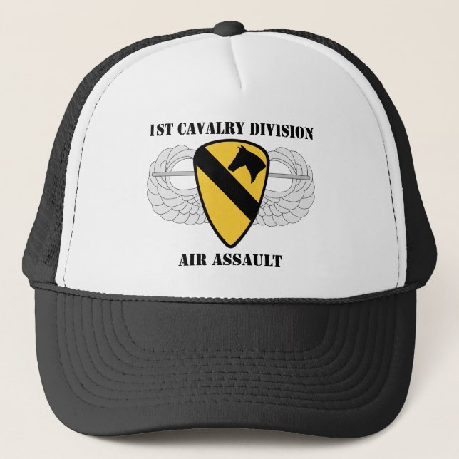 Casquette 1re division de cavalerie Assaut aérien - W/Text (Devant)