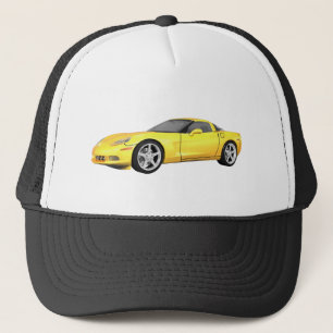 Casquette 2008 Corvette : Voiture de sport : Fin jaune :