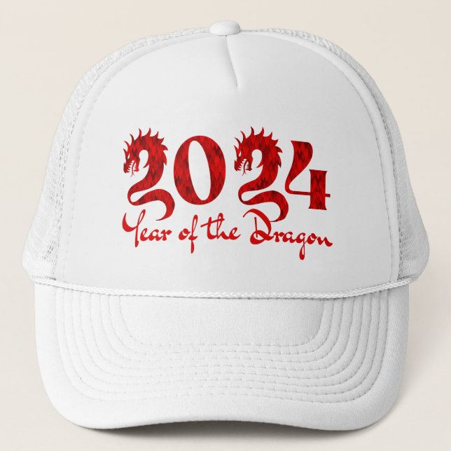 CASQUETTE 2024 ANNÉE DU DRAGON ROUGE (Devant)