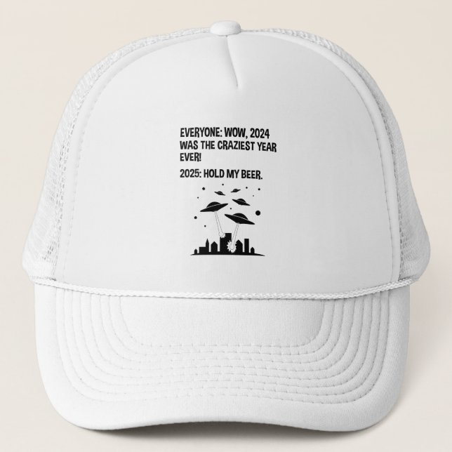Casquette 2025 Tenez ma bière Jour de l'An (Devant)