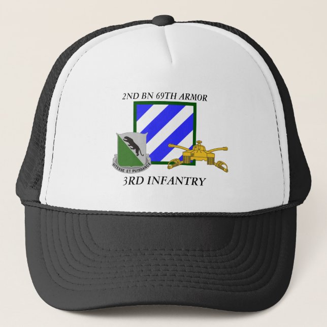 CASQUETTE 2ND BN 69TH ARMOR 3RD INFANTRY DIVISION (Devant)