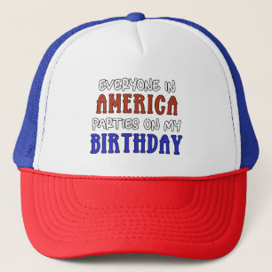 Casquette 4 juillet Anniversaire drôle
