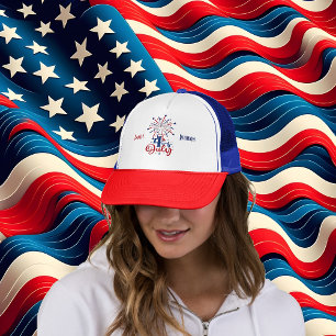 Casquette 4 Juillet Famille Patriotique Réunion Moderne Roug