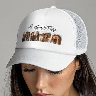 Casquette 4 Photo Collage avec script de rebond tendance - b