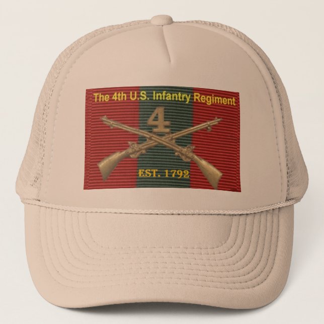 Casquette 4ème Histoire DUI de régiment d'infanterie (Devant)