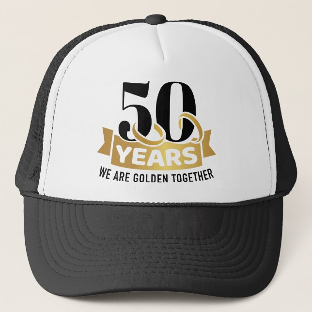 Casquette 50 ans mariage anniversaire nous dormons ensemble (Devant)