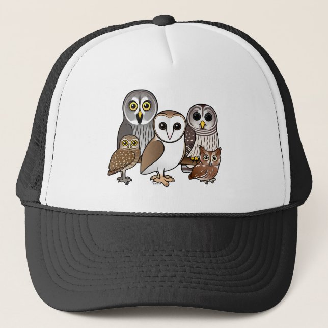Casquette 5 hiboux de Birdorable (Devant)