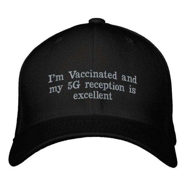 casquette 5G vacciné - avant seulement (coût infér (Devant)