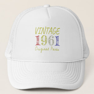 Casquette 60e anniversaire Cadeau Vintage 1961 Pièces origi