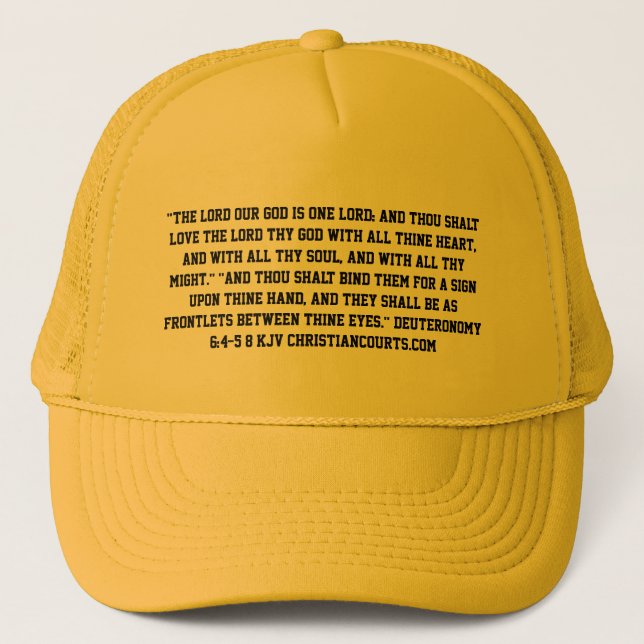 Casquette 6:4 de Deuteronomy de prière de shema - 5 dans le (Devant)
