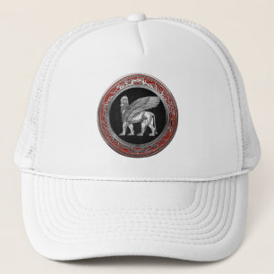 Casquette [700] Lion ailé assyrien - Lamassu argenté