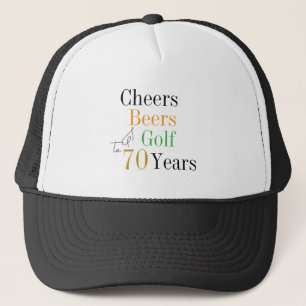 Casquette 70e anniversaire Golf Cheers Bières minimal