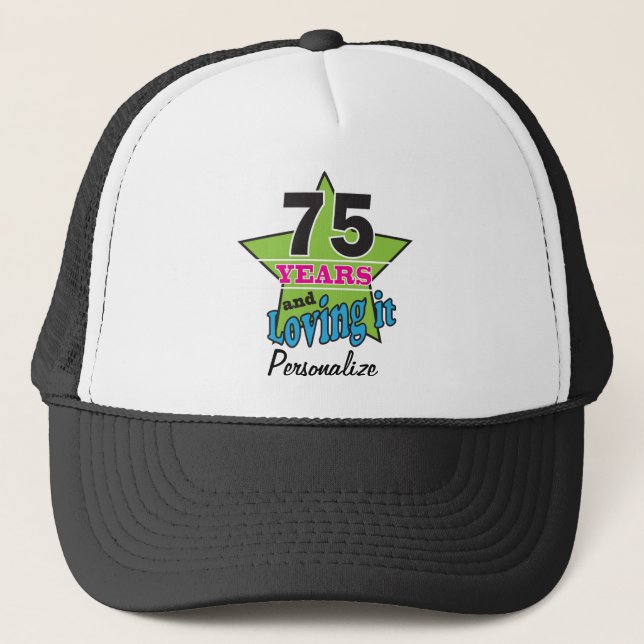 Casquette 75 ans et aimer | 75e anniversaire | Nom do-it-you (Devant)