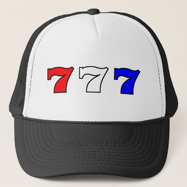 Casquette 777 blancs rouges et bleus (Devant)