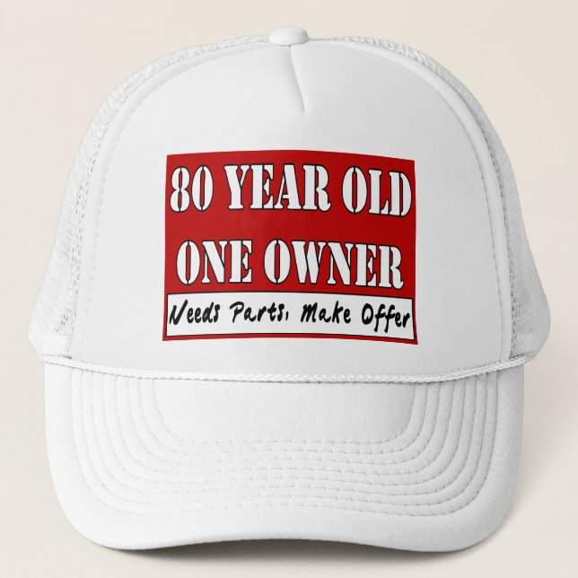 Casquette 80 ans, un propriétaire - les pièces des besoins, (Devant)