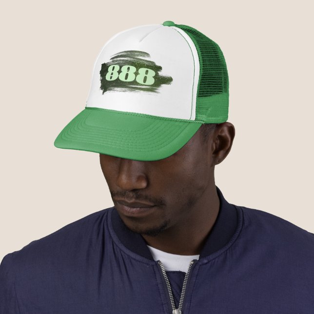 Casquette 888 Numéro de Parties scintillant verte Manifestat (En situation)