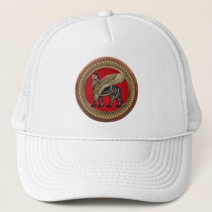 Casquette [900] Lion ailé assyrien : Or et Lamassu noir