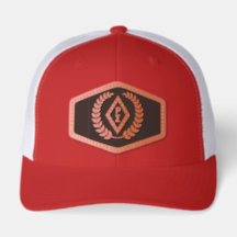 Casquette à patch en cuir