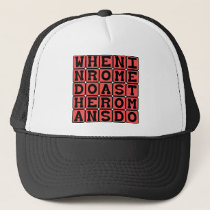 Casquette À Rome, fais comme les romains