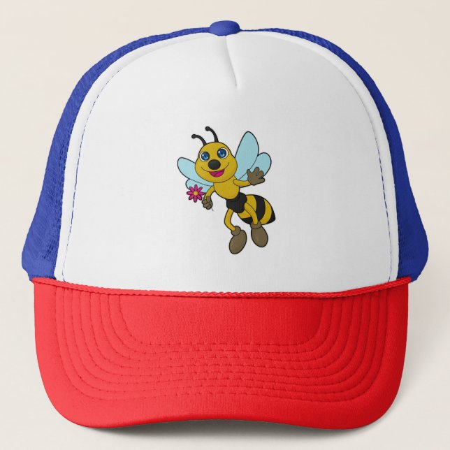 Casquette Abeille à fleurs (Devant)
