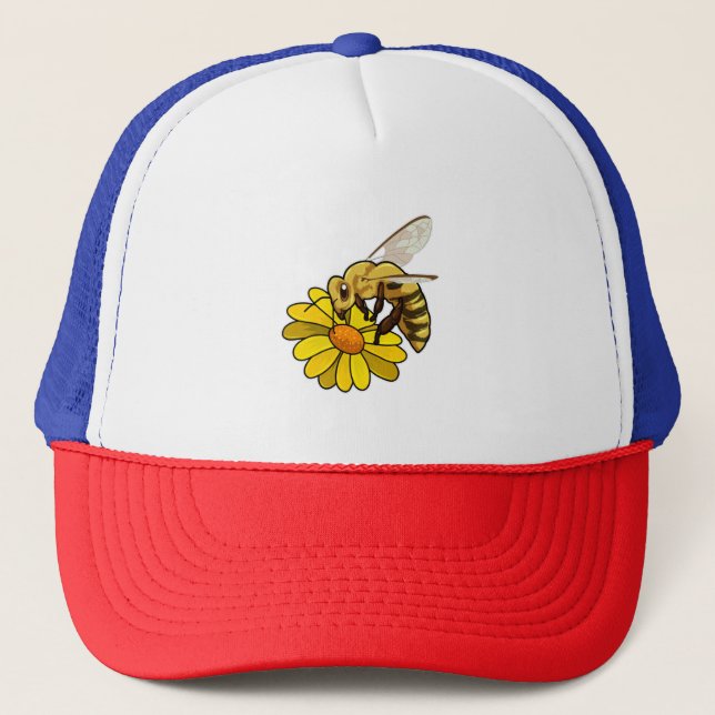 Casquette Abeille en fleurs (Devant)