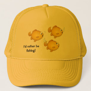 Casquette Abondance des poissons en mer, je pêcherais plutôt