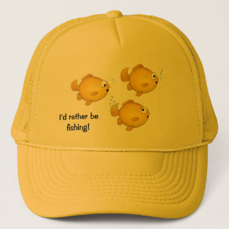 Casquette Abondance des poissons en mer, je pêcherais plutôt