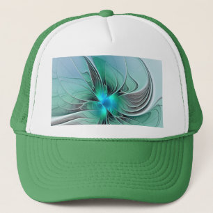 Casquette Abstrait avec bleu, art fractal moderne