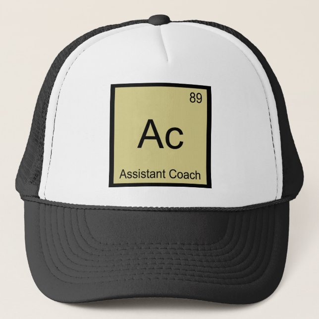 Casquette Ac - Coach adjoint Chimie Élément Symbole Tee (Devant)
