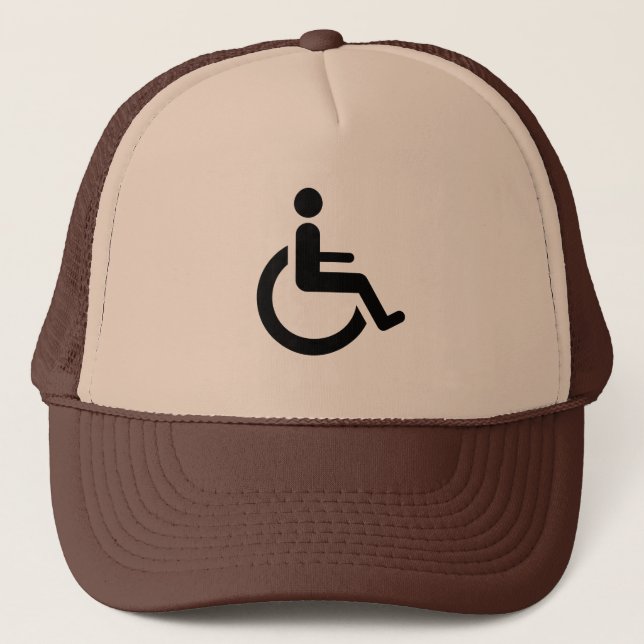 Casquette Accès de fauteuil roulant - symbole de chaise (Devant)