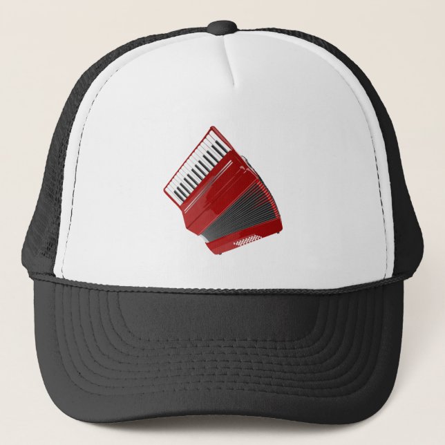 Casquette Accordéon rouge (Devant)