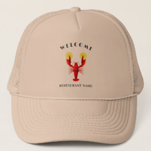 Casquette Accueil de fruits de mer modernes Homard Lime Nom