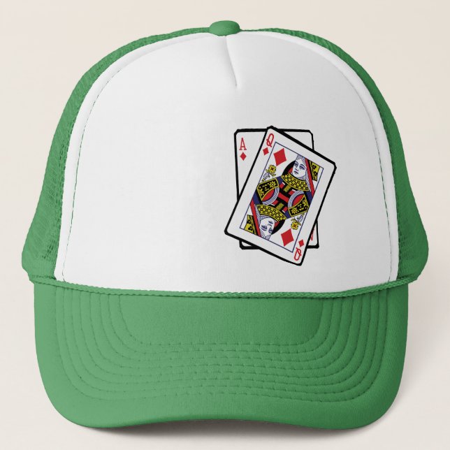 Casquette Ace & Queen of Diamonds 21e anniversaire Né en 200 (Devant)