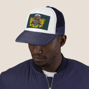 Casquette Adam Scottish Tartan & Badge Trucker Hat
