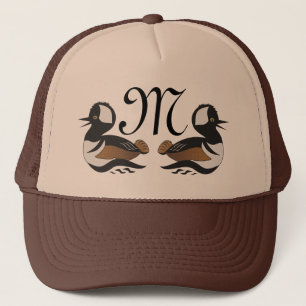 Casquette Adorable Hooded Merganser Duck Swimming Cartoon