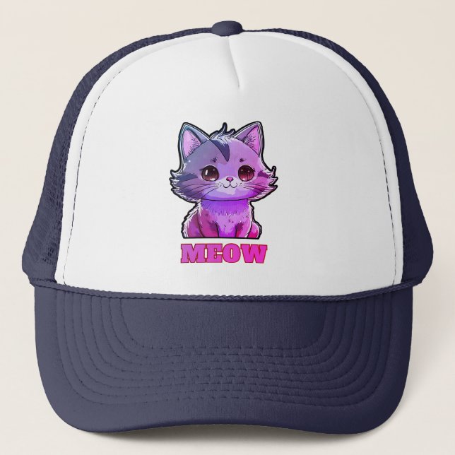 Casquette Adorable Mignonne Meow (Devant)