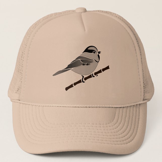 Casquette Adorable Mountain Chickadee Bird Illustrated (Devant)